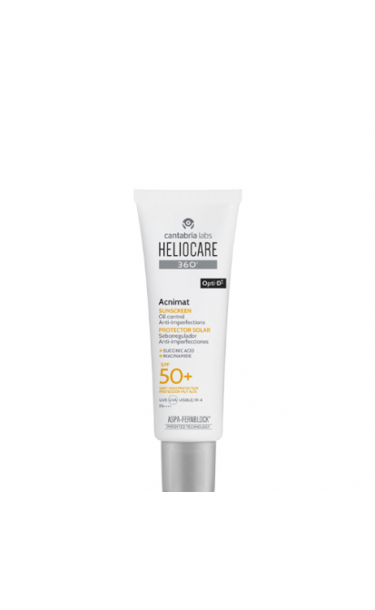 HELIOCARE 360 ACNIMAT riebiai į aknę linkusiai odai SPF 50+, 50 ML